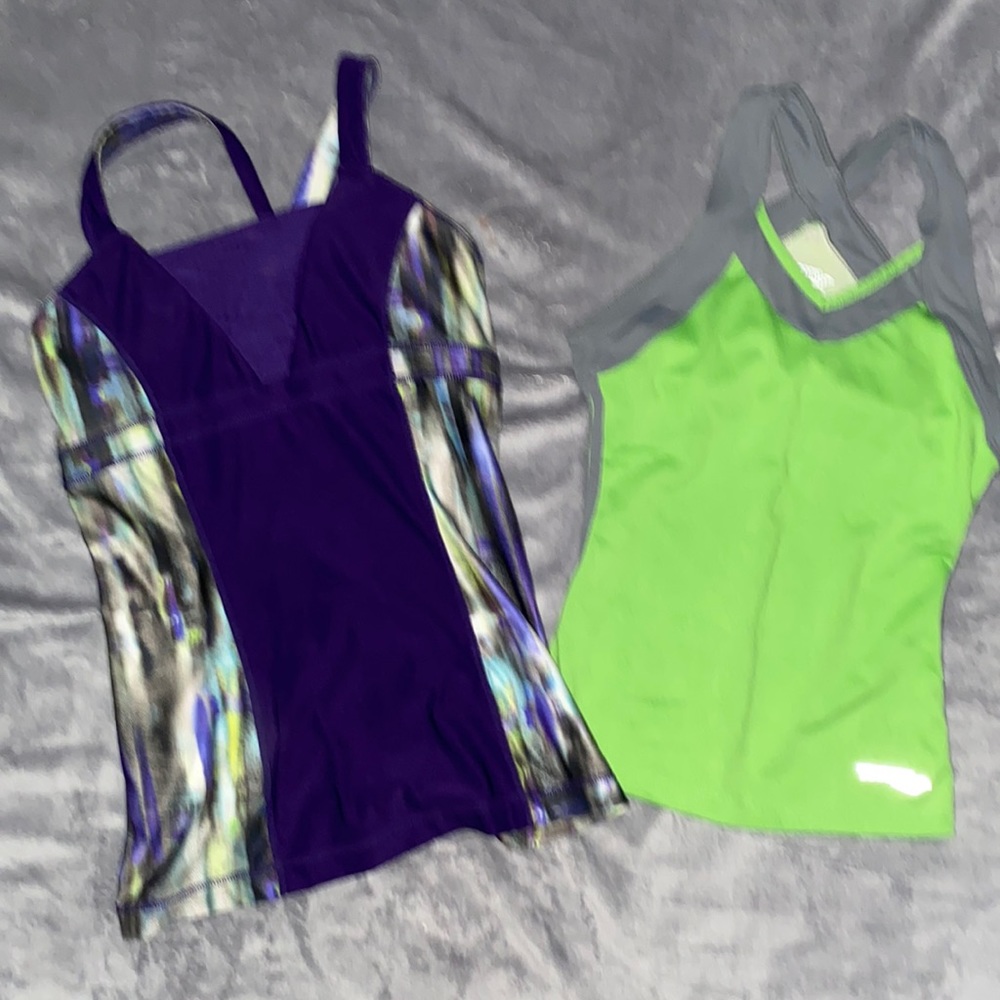 (2) Workout Tanks MPG & Saucony w/ built in support